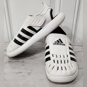 Adidas white black water shoes kid's size 1
